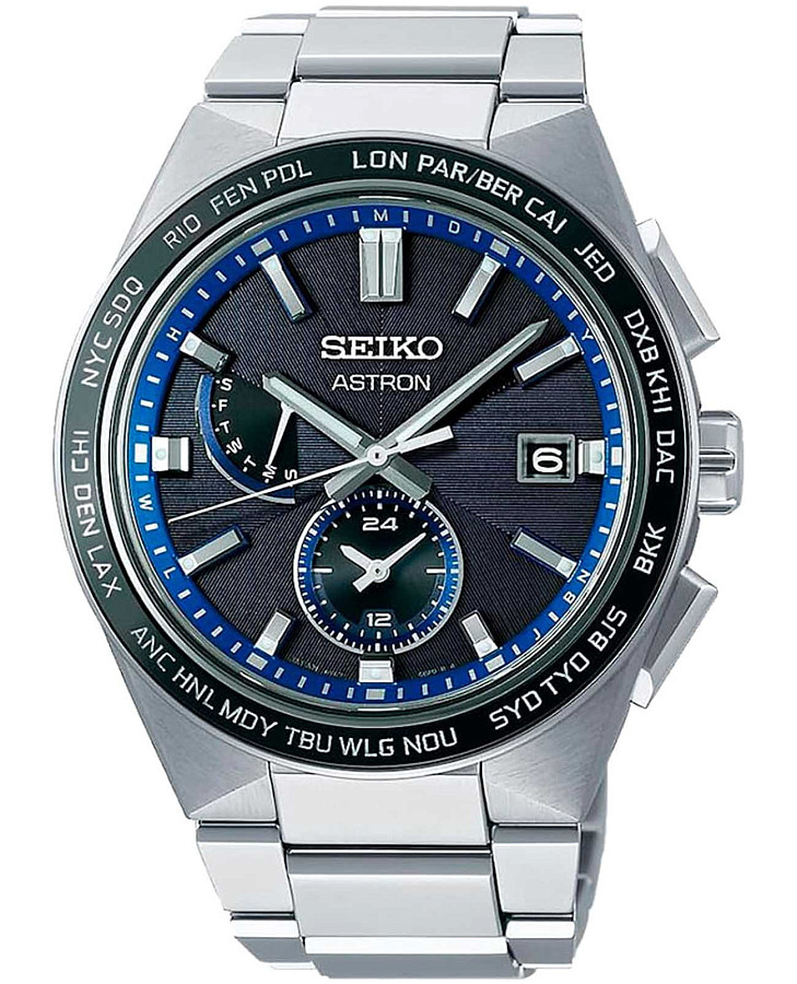 Часы Seiko Astron Nexter Solar Radio SBXY051 — мужские, синий