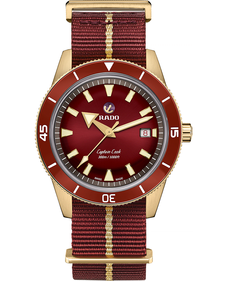Часы Rado Captain Cook Automatic R32504407 — мужские, красный