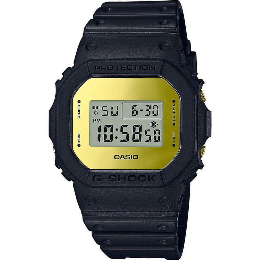 Часы Casio G-Shock DW-5600BBMB-1 — мужские, желтый