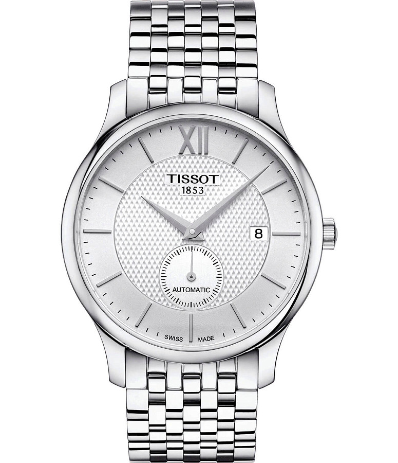 Часы Tissot Tradition Automatic Small Second T063.428.11.038.00 — мужские, белый