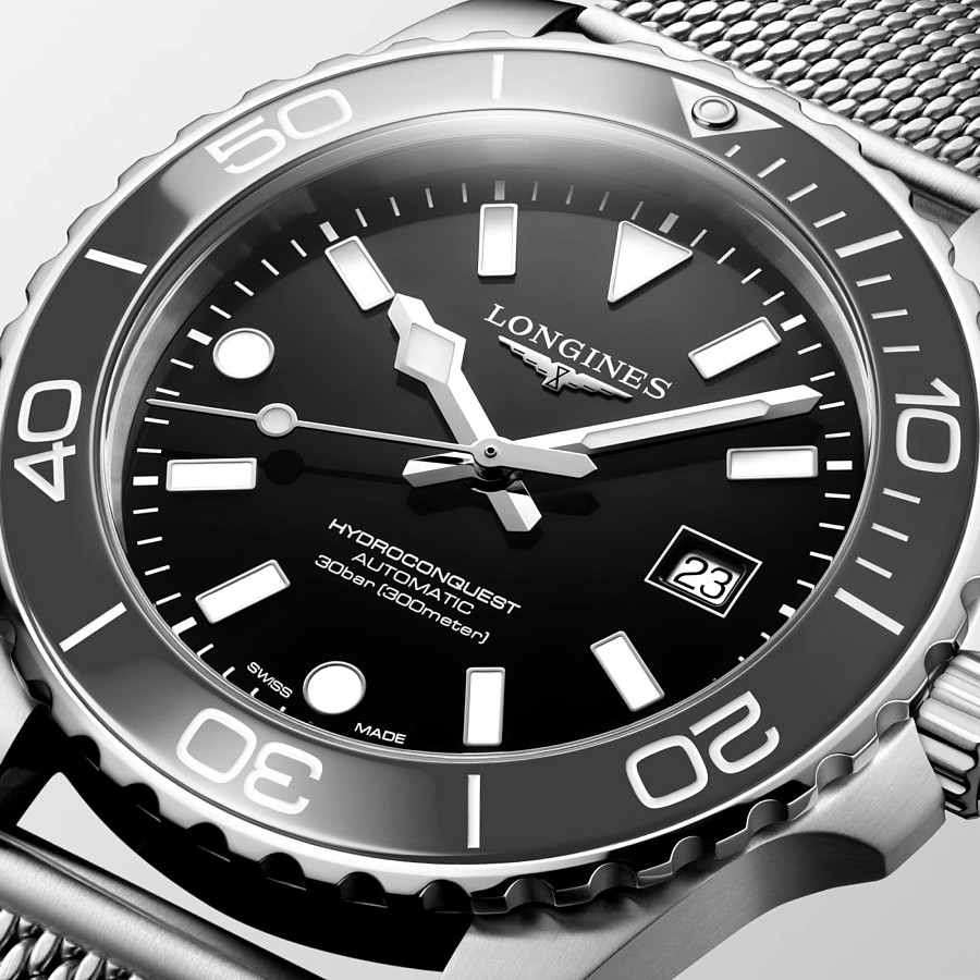 Часы Longines HydroConquest L3.788.4.70.6 — нержавеющая сталь, мужские