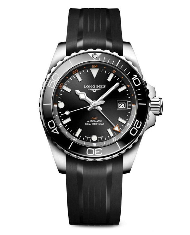 Часы Longines HydroConquest L3.790.4.56.9 — мужские, черный