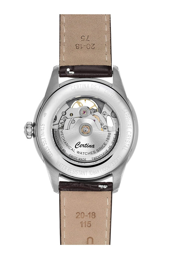 Часы Certina DS-1 Skeleton C029.907.16.081.00 — коричневый, сталь металл