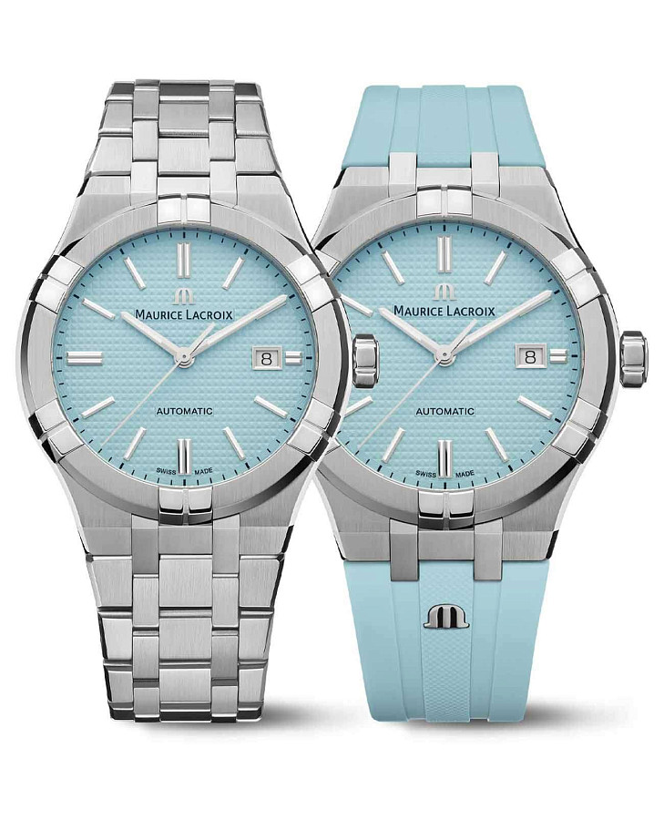Часы Maurice Lacroix Aikon Automatic AI6008-SS00F-431-C — голубой, металл сталь