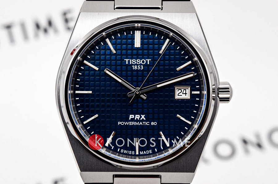 Часы Tissot PRX Powermatic 80 Titanium 38mm T137.807.44.041.00 — Швейцария, механические