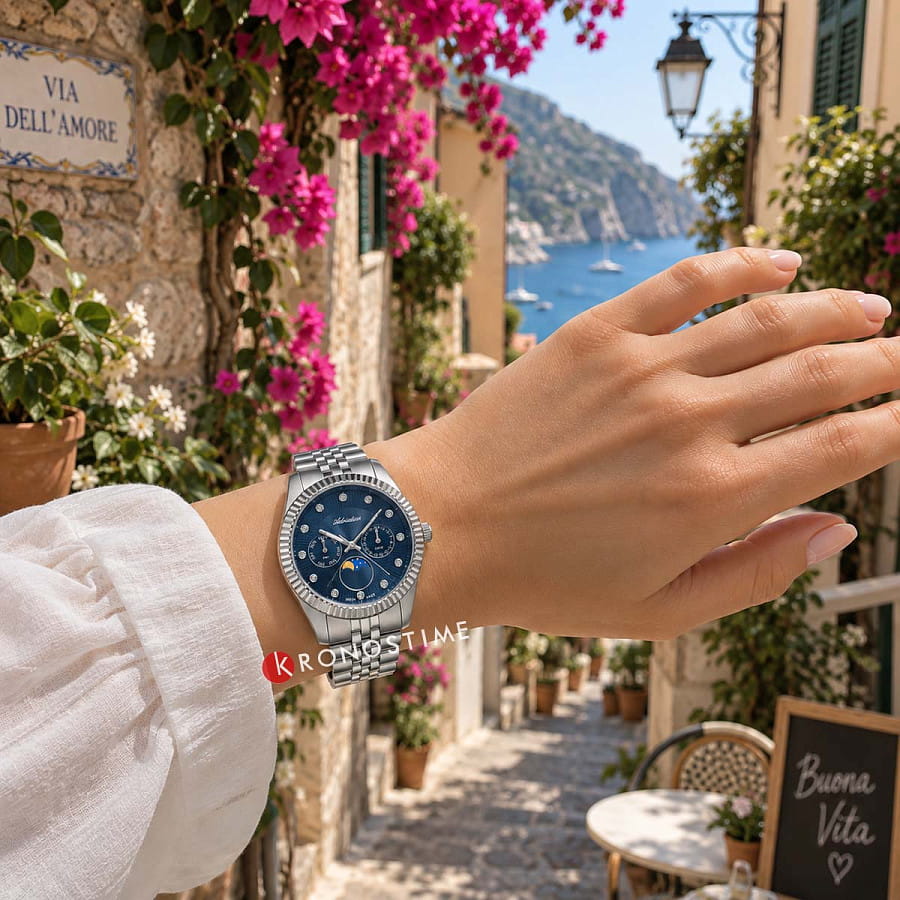 Часы Adriatica Moonphase A3809.5145QF — женские, нержавеющая сталь
