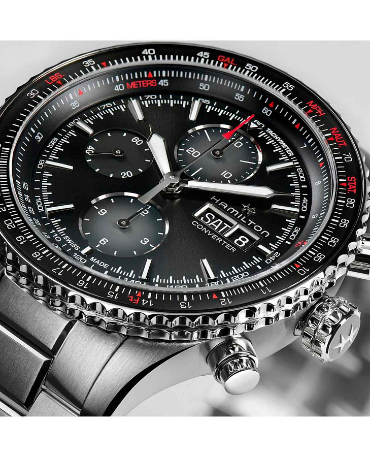 Часы Hamilton Khaki Aviation Converter H76726130 — сталь, Швейцария