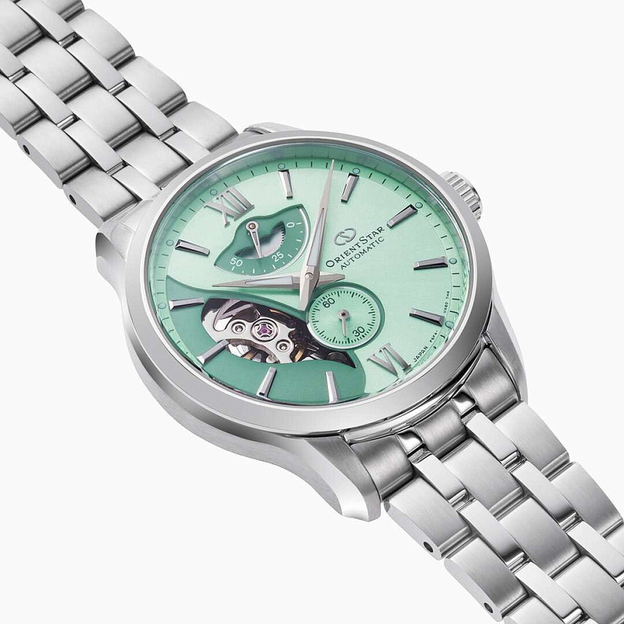 Часы Orient Star RE-AV0B11E (RK-AV0B11E) — зеленый, сталь металл