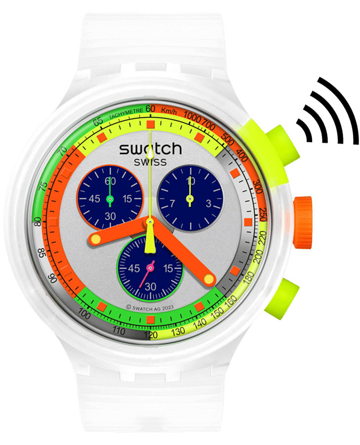Часы Swatch Big Bold Chrono Pay! SB02K101-5300 — мужские, цветной