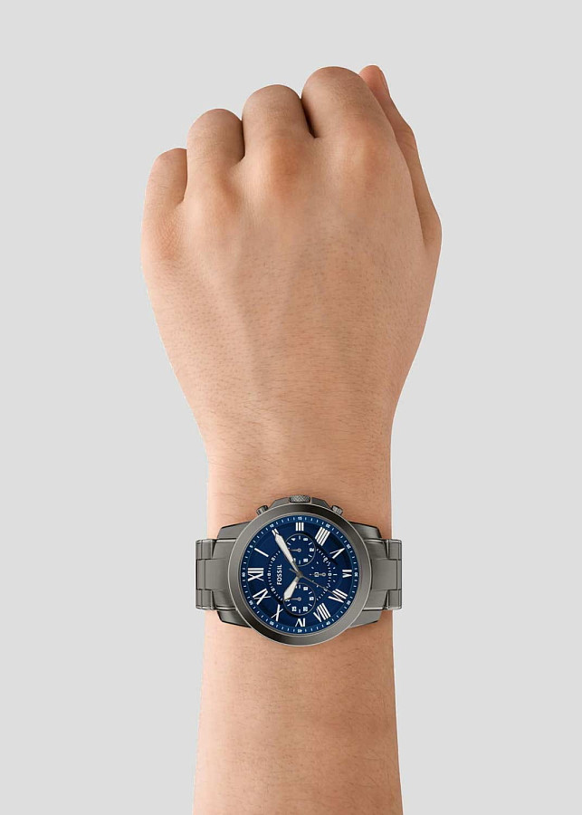 Часы Fossil Grant FS6133 — кварцевые, металл сталь