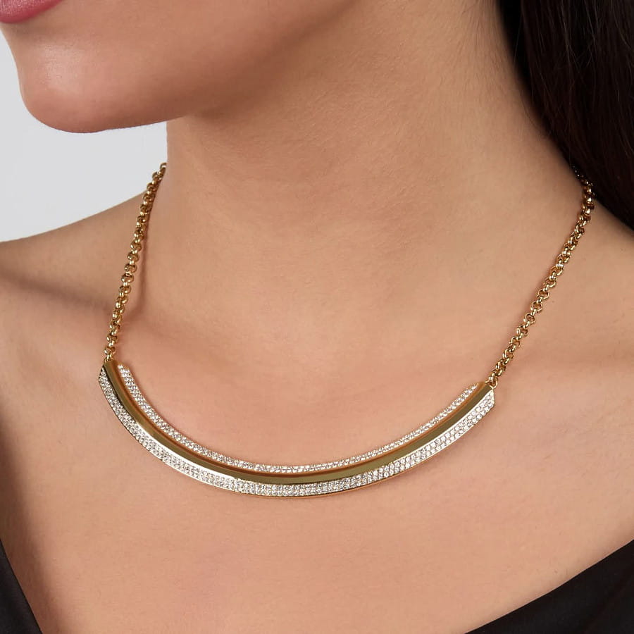Часы Колье Karl Lagerfeld Bond Pave KLBJY01 с кристаллами — артикул KLBJY01