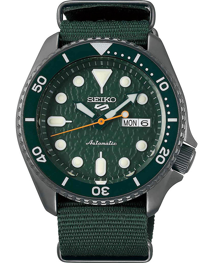 Часы Seiko 5 Sports SRPD77K1S — мужские, зеленый