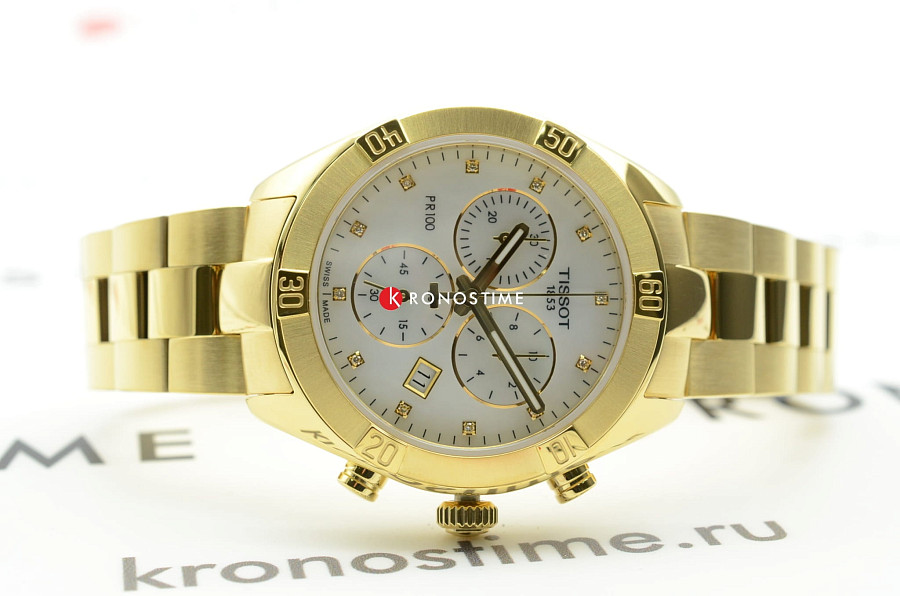 Часы Tissot PR 100 Sport Chic Chronograph T101.917.33.116.01 — Швейцария, кварцевые