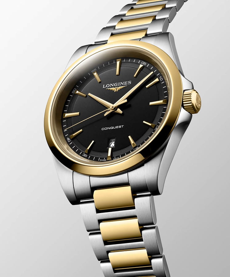 Часы Longines Conquest 41 mm L3.860.3.52.7 — нержавеющая сталь с pvd-покрытием, мужские