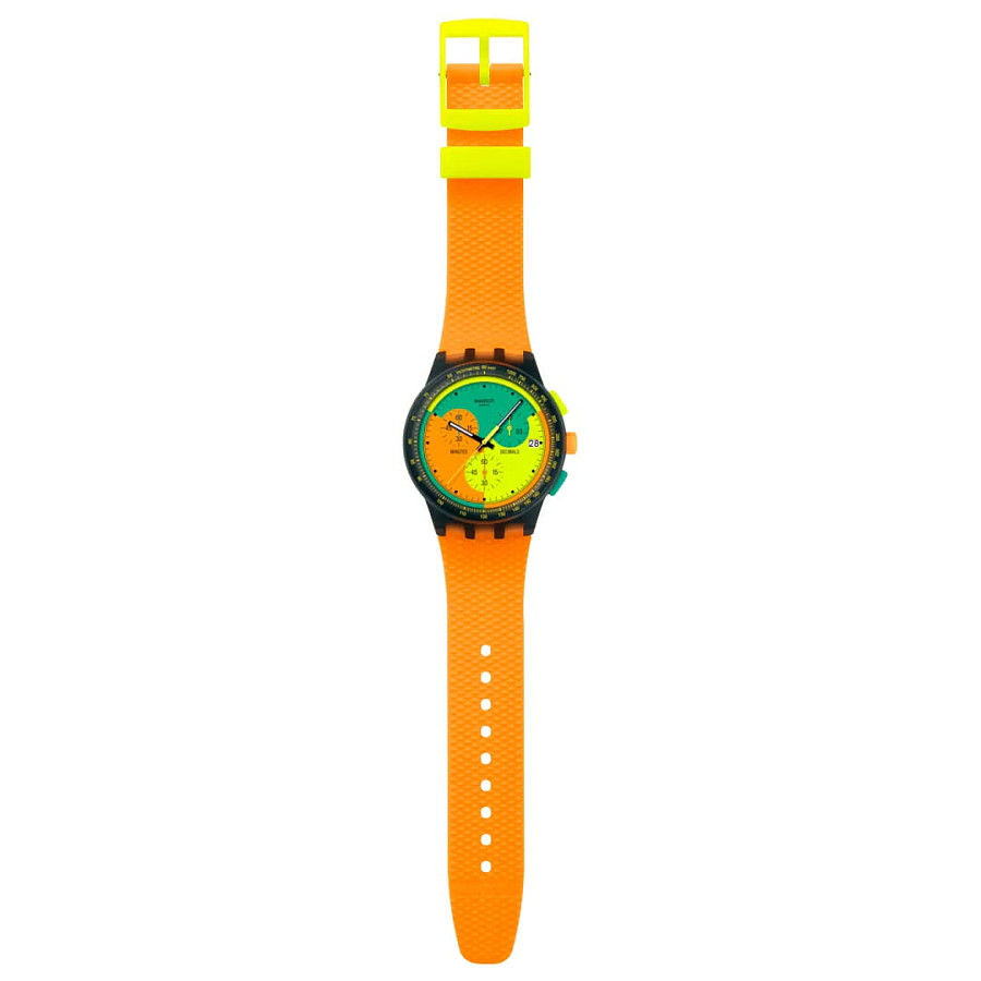 Часы Swatch Neon Signal Flag SUSB422 — силикон, мужские