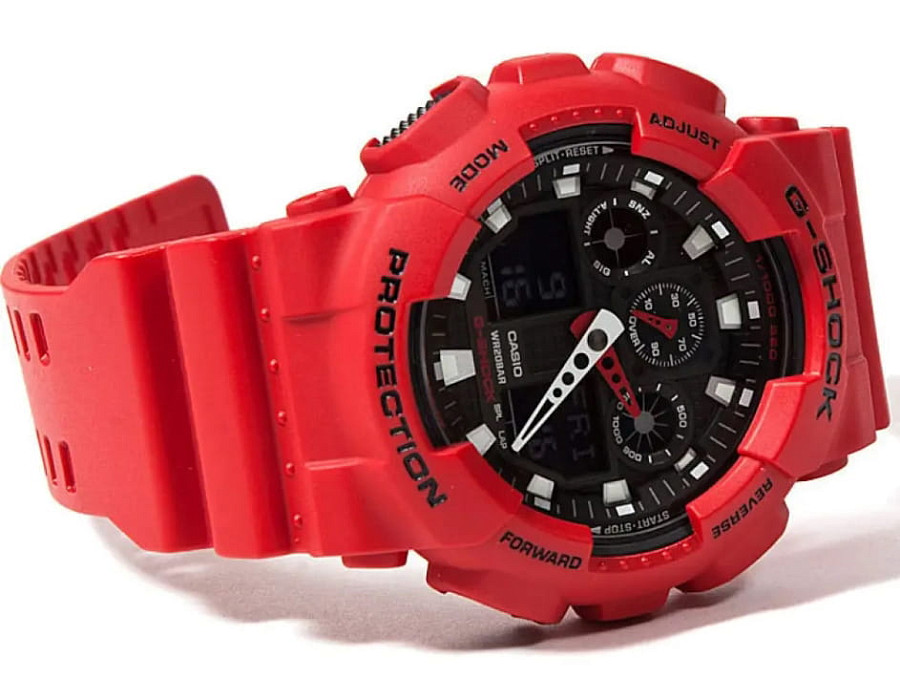 Часы Casio G-Shock GA-100B-4ADR (GA-100B-4A) — черный, пластик