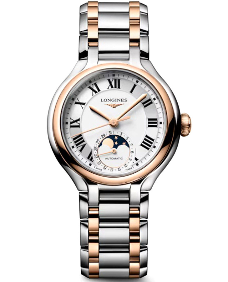Часы Longines Elegance PrimaLuna Moonphase L8.126.5.71.7 — женские, белый
