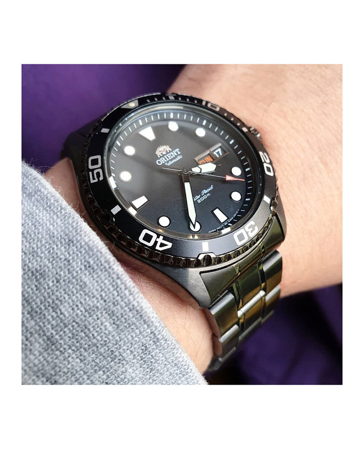 Часы Orient Diving Sports Automatic AA02003B — мужские, сталь c pvd покрытием