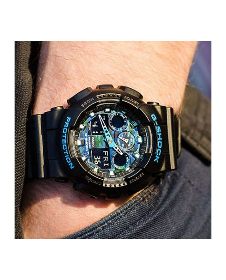Часы Casio G-Shock GA-100CB-1ADR (GA-100CB-1A) — электронные, пластик
