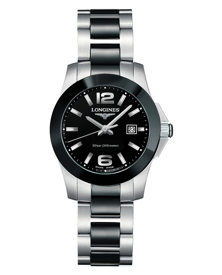 Часы Longines Conquest L3.257.4.56.7 — женские, черный