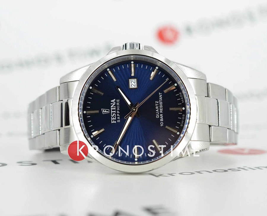 Часы Festina Swiss Made F20024/3 — кварцевые, металл сталь