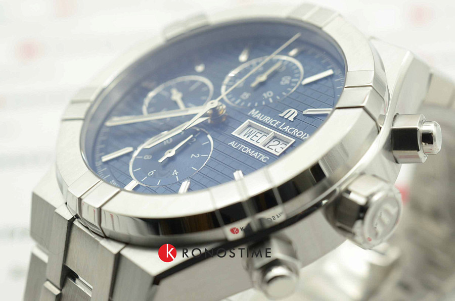 Часы Maurice Lacroix Aikon Automatic Chronograph AI6038-SS002-430-1 — мужские, серебристый