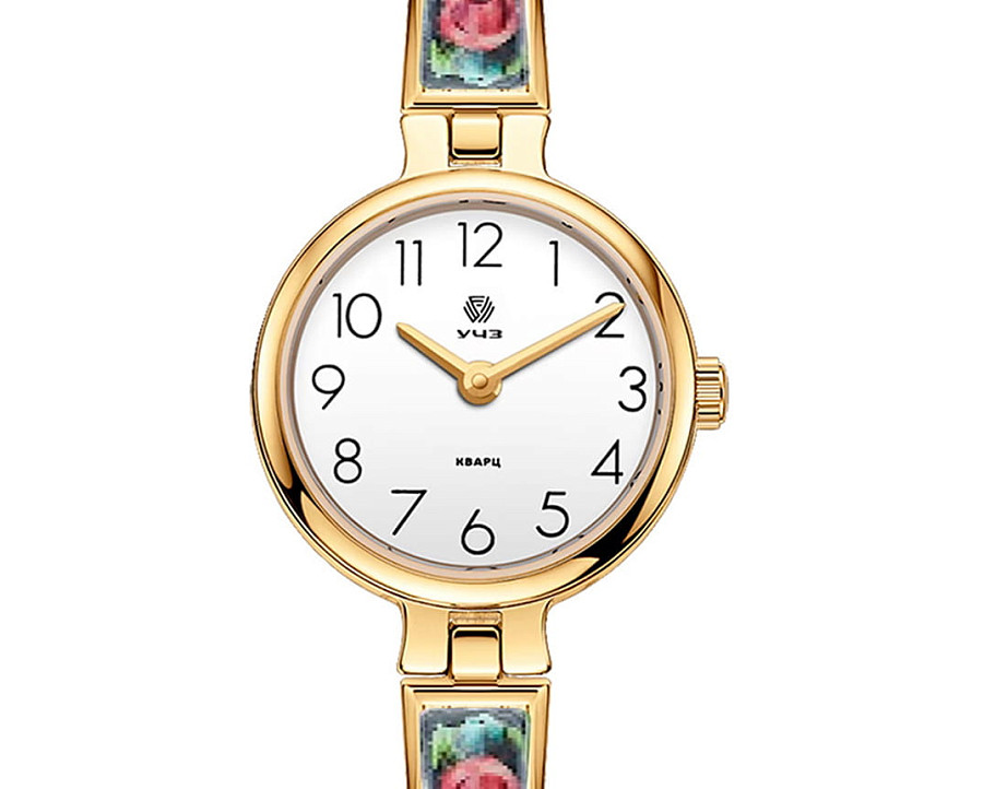 Часы УЧЗ Flora 1704B2B1-41 — кварцевые, латунь