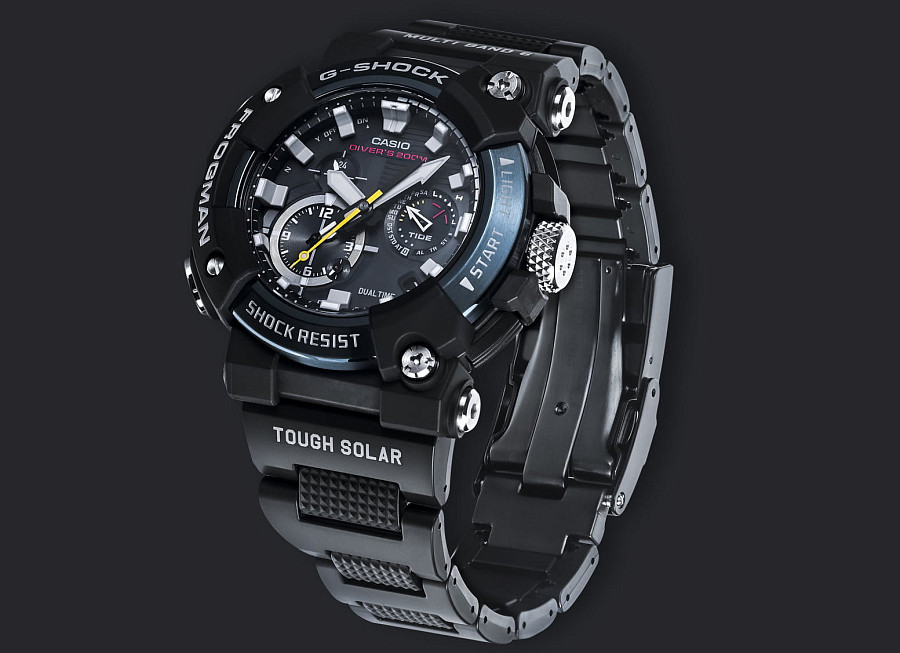 Часы Casio G-Shock Frogman GWF-A1000C-1A — мужские, сталь + полимер
