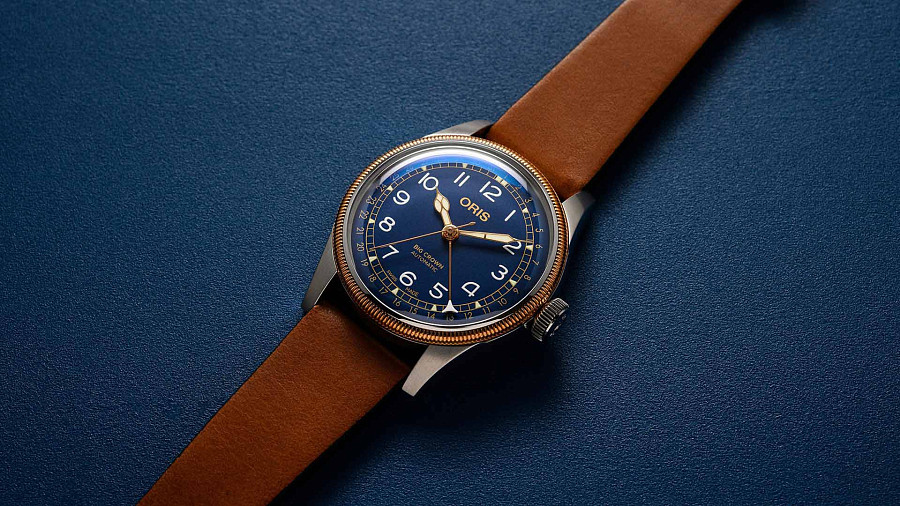 Часы Oris Big Crown Pointer Date 01 754 7741 4365-07 5 20 58 — кожаный, мужские