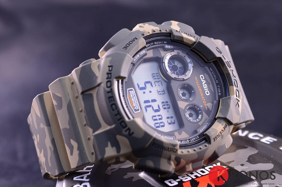 Часы Casio G-Shock GD-120CM-5 — мужские, пластик