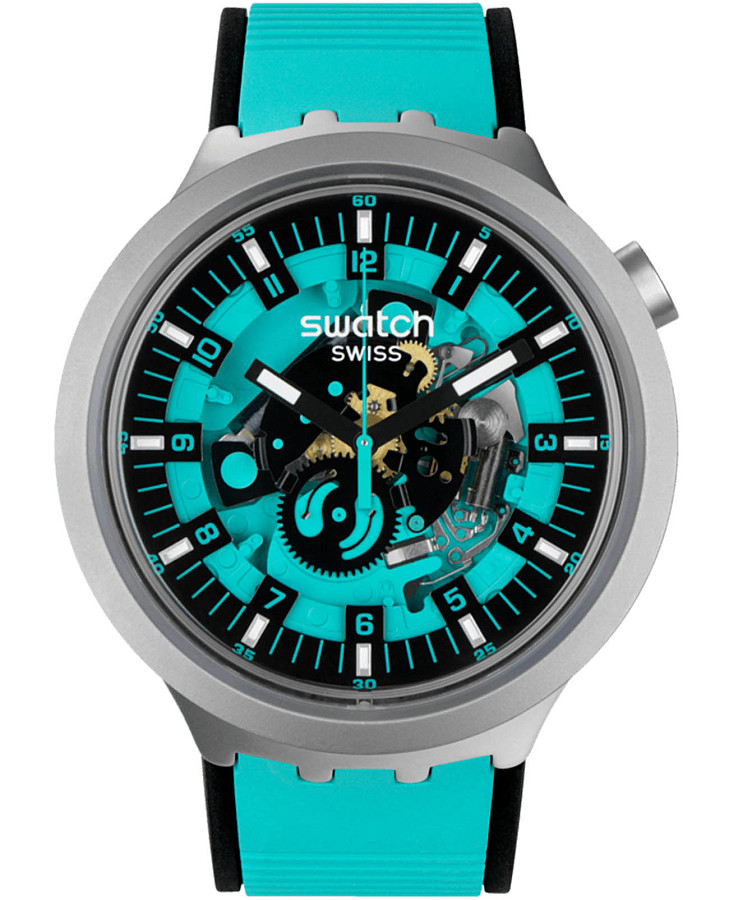 Часы Swatch Big Bold Irony Lacquered SB07S111 — мужские, бирюзовый