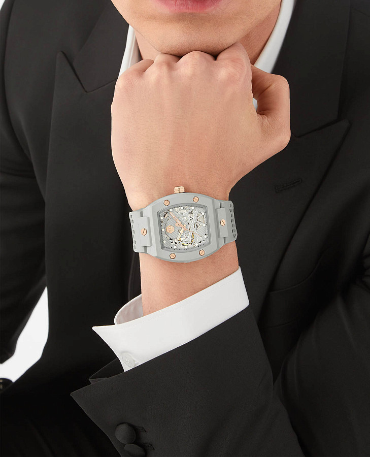 Часы Philipp Plein The Skeleton Ecoceramic PWVBA0123 — механические, керамика