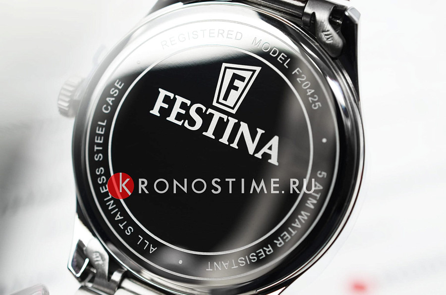 Часы Festina Classics F20425/2 — нержавеющая сталь 316l, мужские