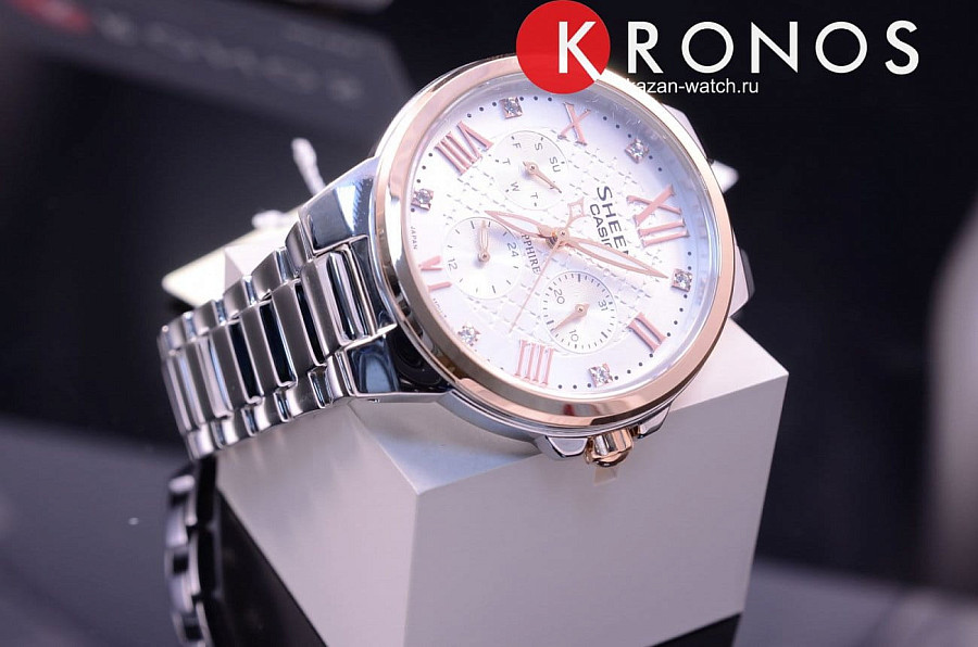 Часы Casio Sheen SHE-3511SG-7A — кварцевые, сталь