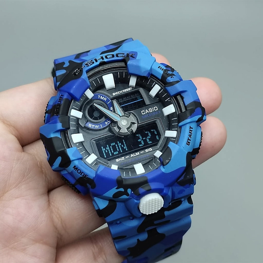Часы Casio G-Shock GA-700CM-2A — синий, пластик