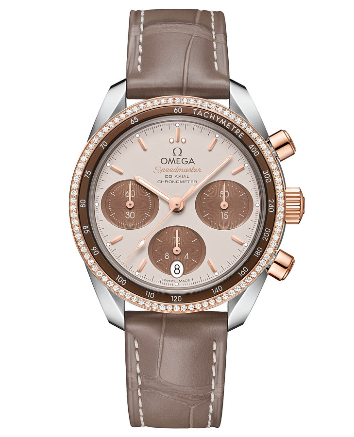 Часы Omega Speedmaster 38 324.28.38.50.02.002 — женские, бежевый