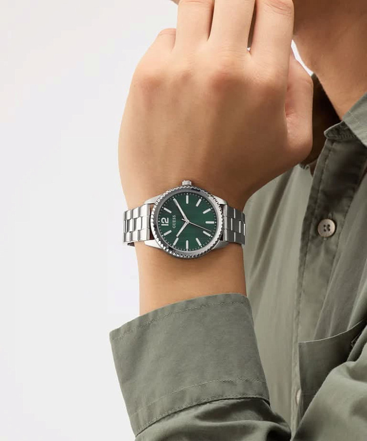 Часы Guess Sport Chip GW1062G1 — зеленый, металл сталь