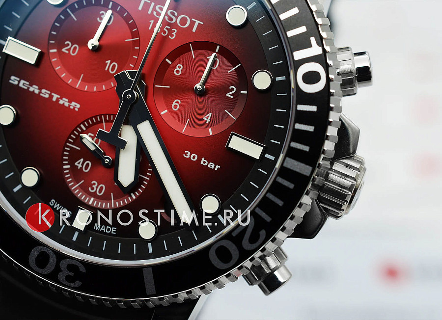 Часы Tissot Seastar 1000 Chronograph T120.417.17.421.00 — черный, сталь металл