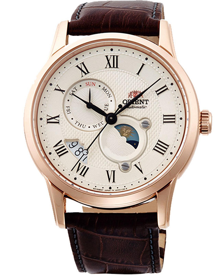 Часы Orient Sun & Moon RA-AK0007S (RN-AK0007S) — мужские, бежевый