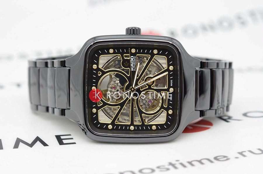 Часы Rado True Square Automatic Open Heart R27086712 — механические, керамика