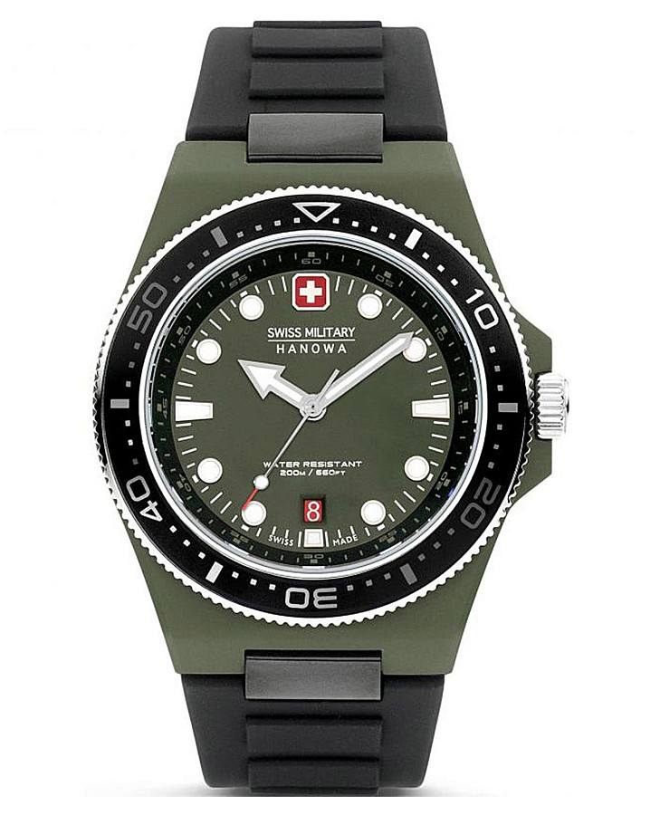 Часы Swiss Military Hanowa Ocean Pioneer SMWGN0001181 — мужские, зеленый