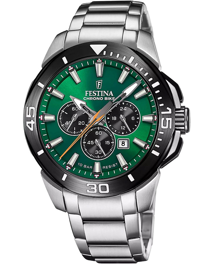 Часы Festina Chrono Bike F20641/A — мужские, зеленый