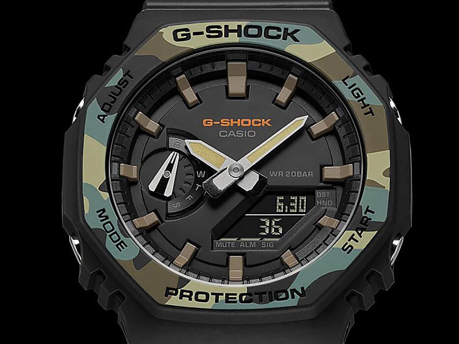 Часы Casio G-Shock GA-2100SU-1A — карбон пластик, Япония