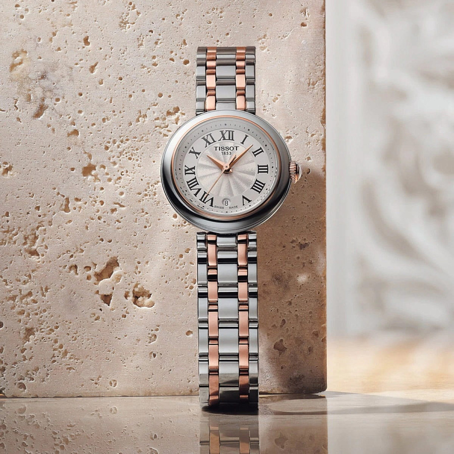 Часы Tissot Bellissima Small Lady T126.010.22.013.01 — женские, сталь c pvd покрытием