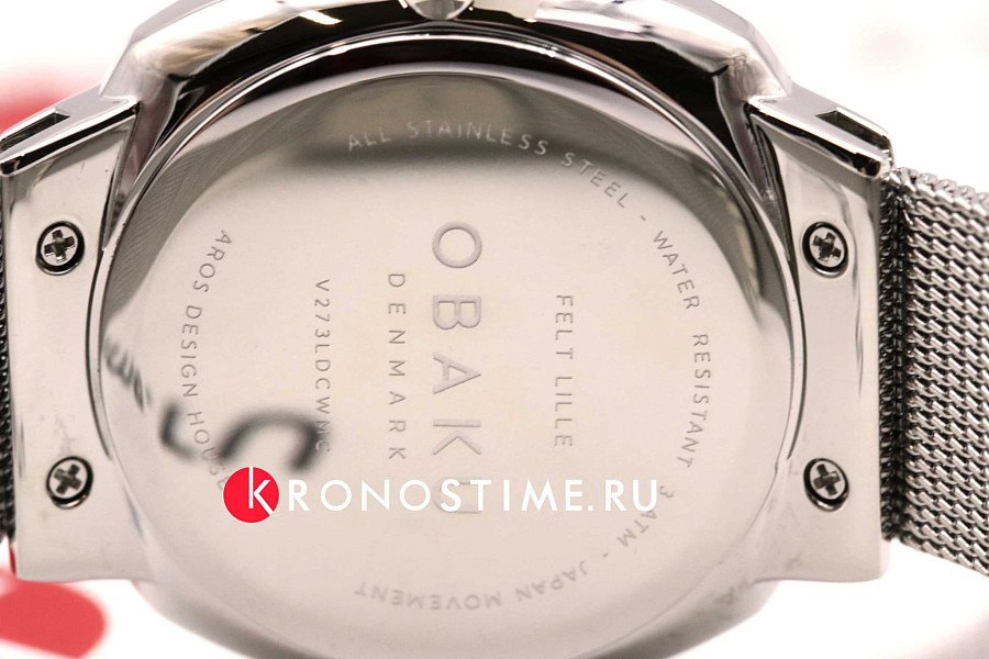 Часы Obaku Mesh V273LDCWMC — белый, сталь