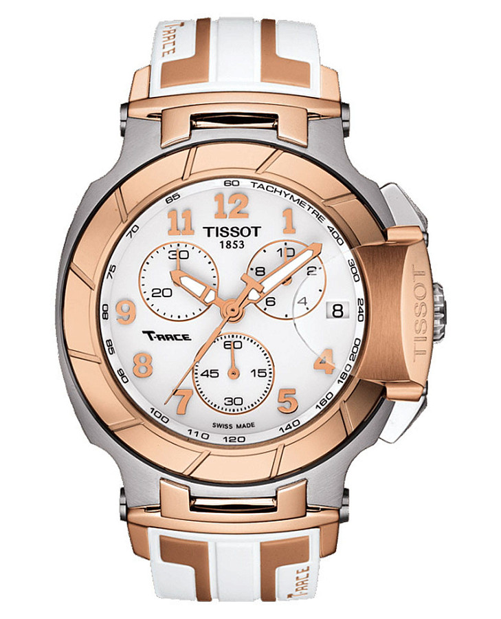 Часы Tissot T-Sport T-Race Quartz Chronograph T048.417.27.012.00 — мужские, белый