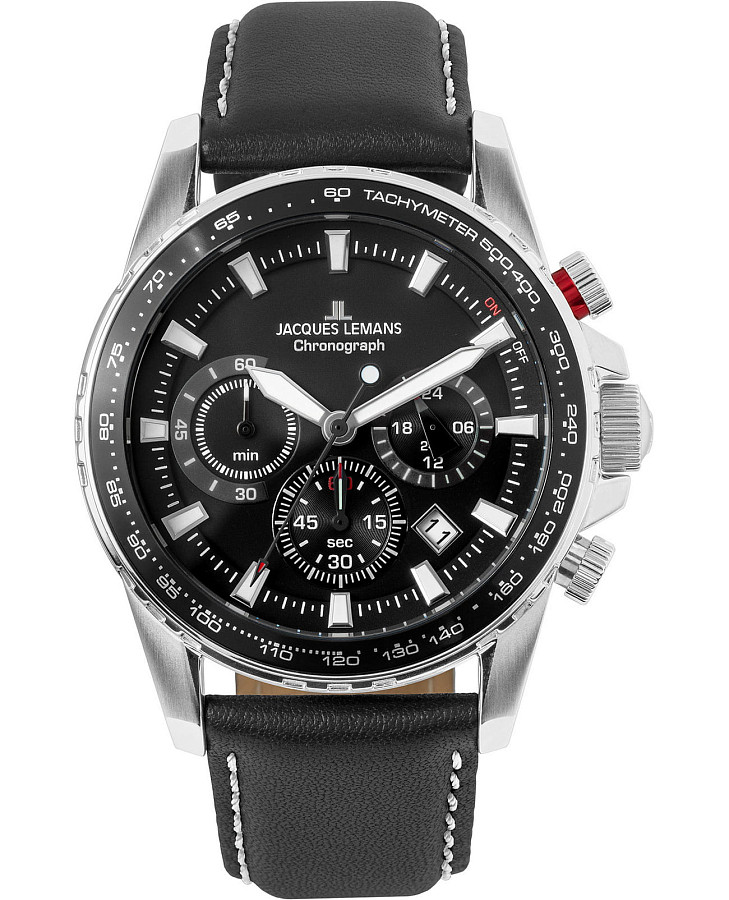 Часы Jacques Lemans Sport 1-2099A — мужские, черный