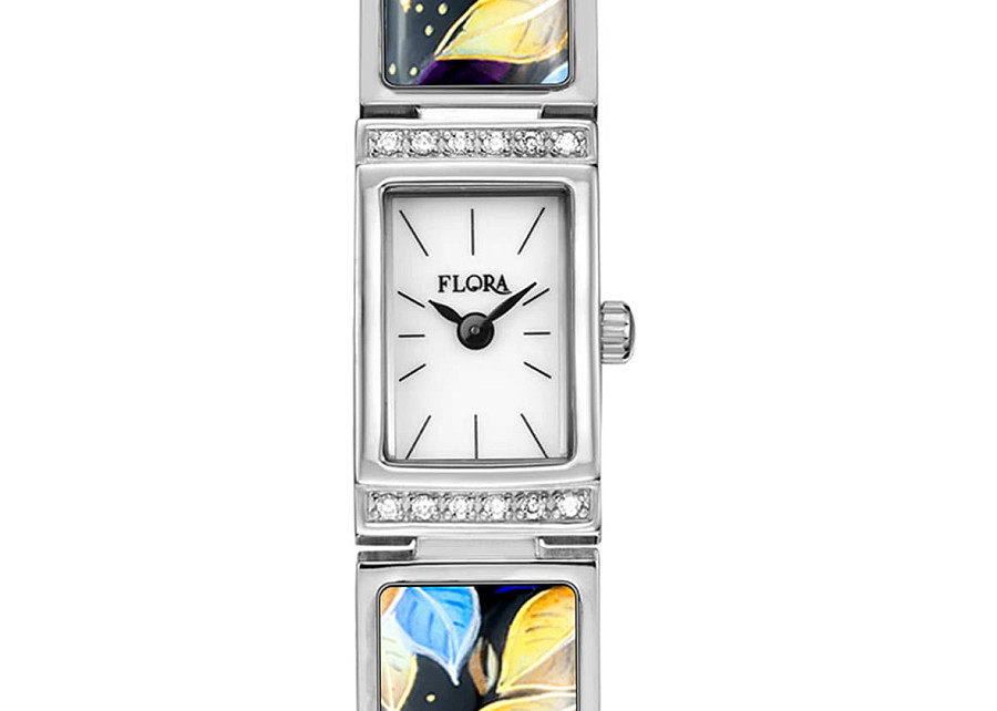 Часы УЧЗ Flora 1141F-7 — кварцевые, латунь