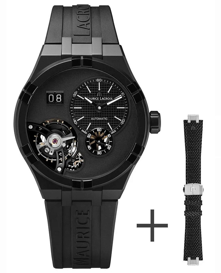 Часы Maurice Lacroix Aikon Master Grand Date Black AI6118-DLB0B-330-2 — мужские, черный