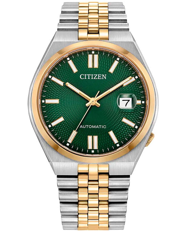 Часы Citizen Tsuyosa NK0024-54X — мужские, зеленый